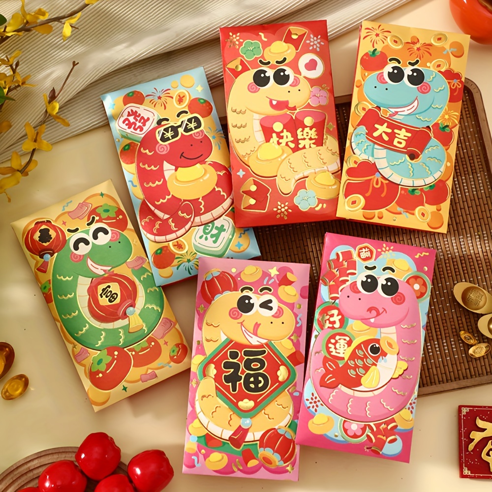 2025 chinese red envelopes money envelopes snake year Temu