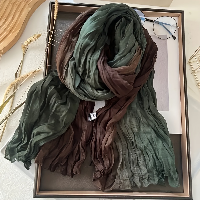 TEMU 1 Simple Vacation Multicolor Style Headscarf, Perfect For Spring Strolls And Afternoon Moments. Ideal Embrace Minimalist Aesthetics And Trends.