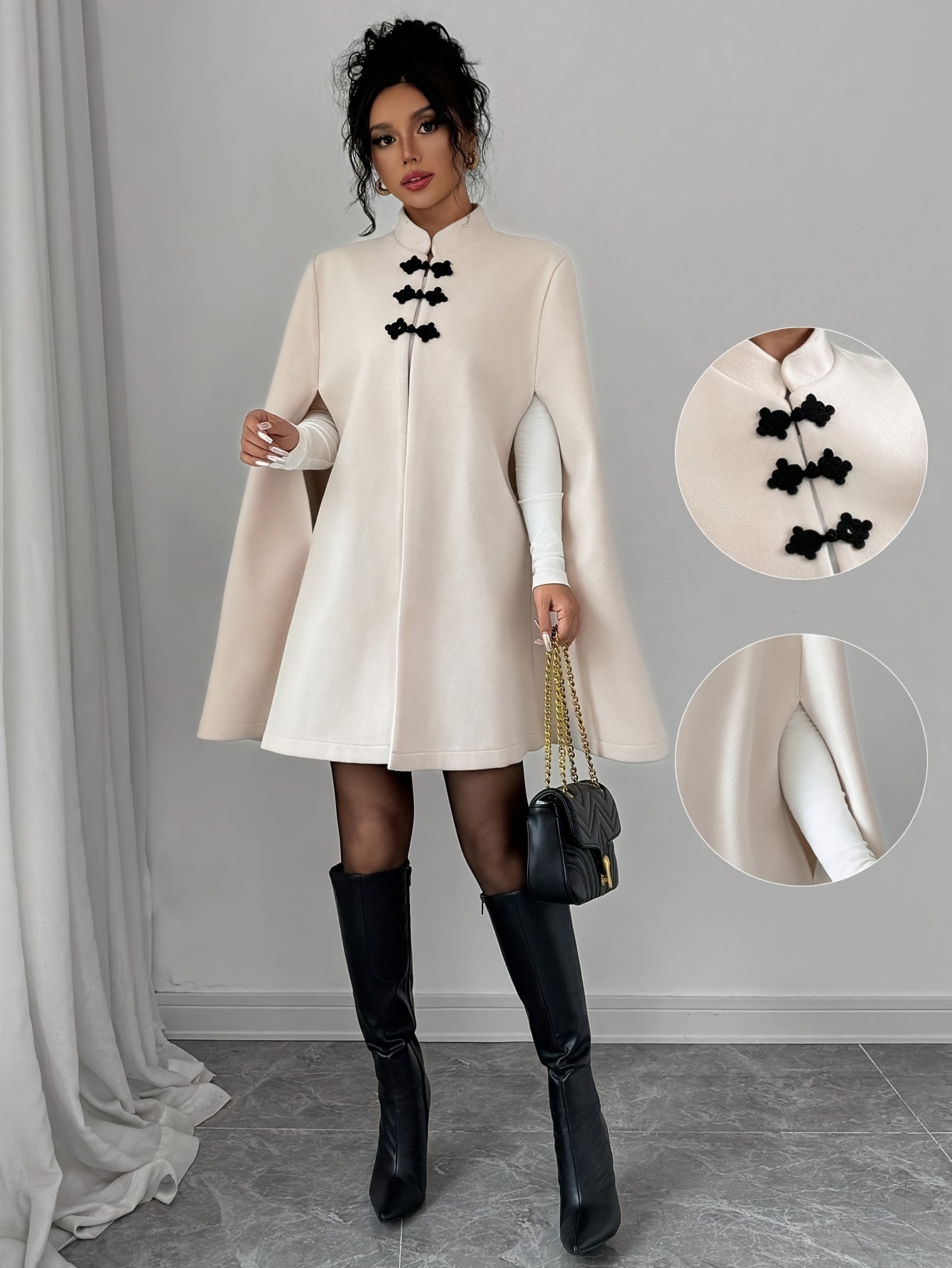 knee length dresses for ladies Grace Women's A-Line Coat – Nobis main image 1