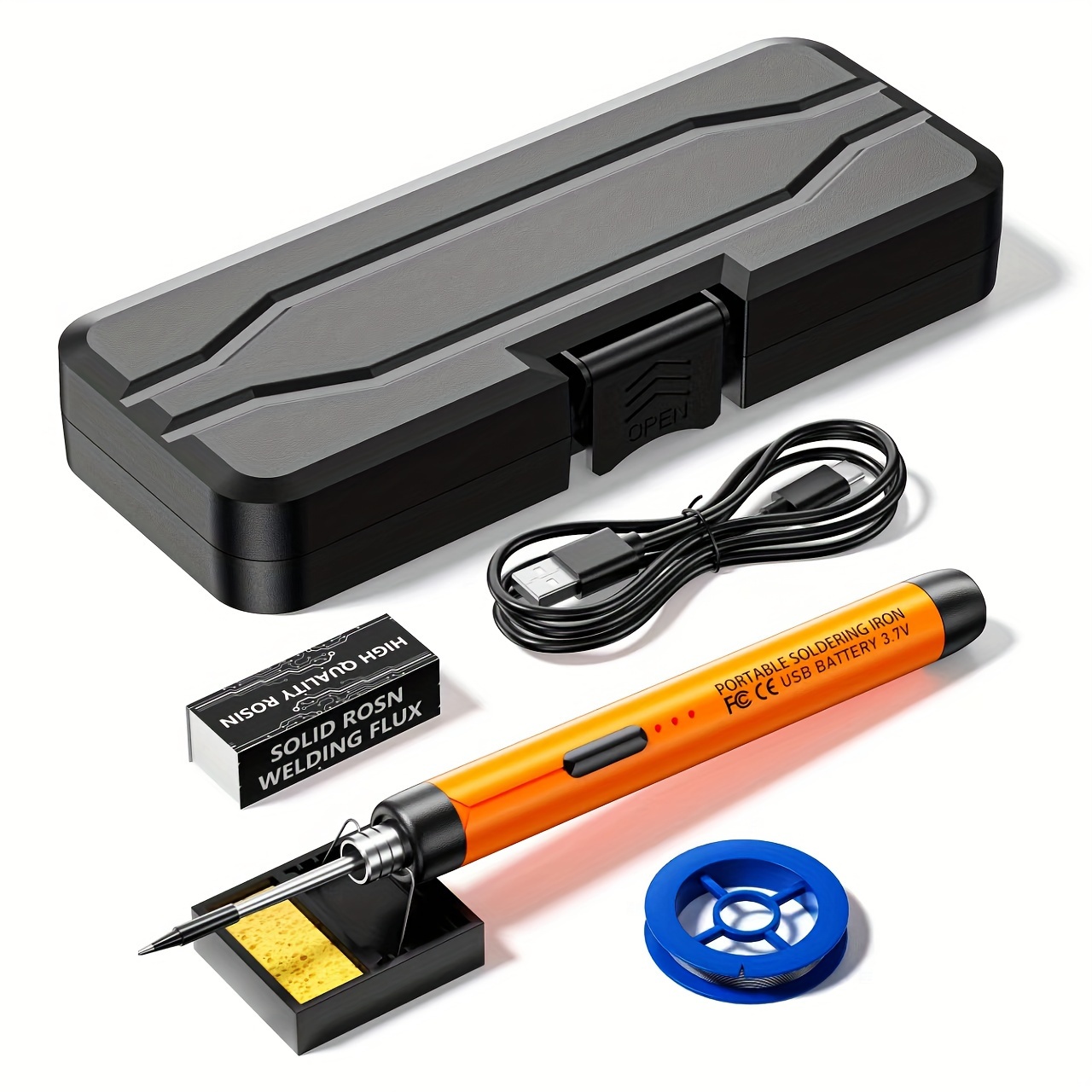 

Usb Soldering Iron, Mini Convenient Adjustable Temperature Home Tools Diy Manual Radio Soldering Iron Set