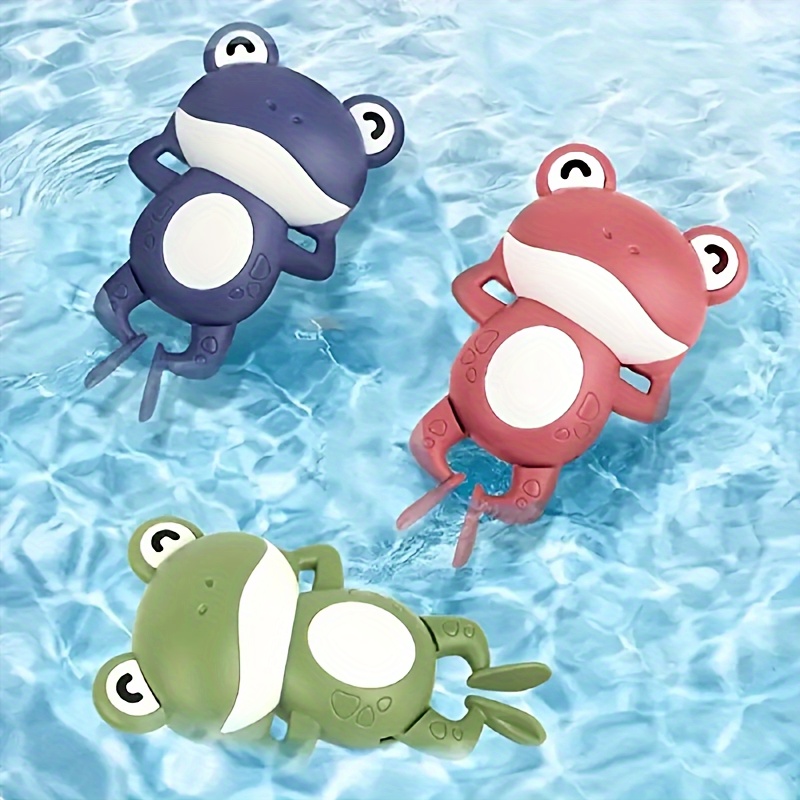 

Frolic Frog Swim Toy: Fun And Safe For Kids 3+ - Plastic Bath Toy With Wind-up Mechanism