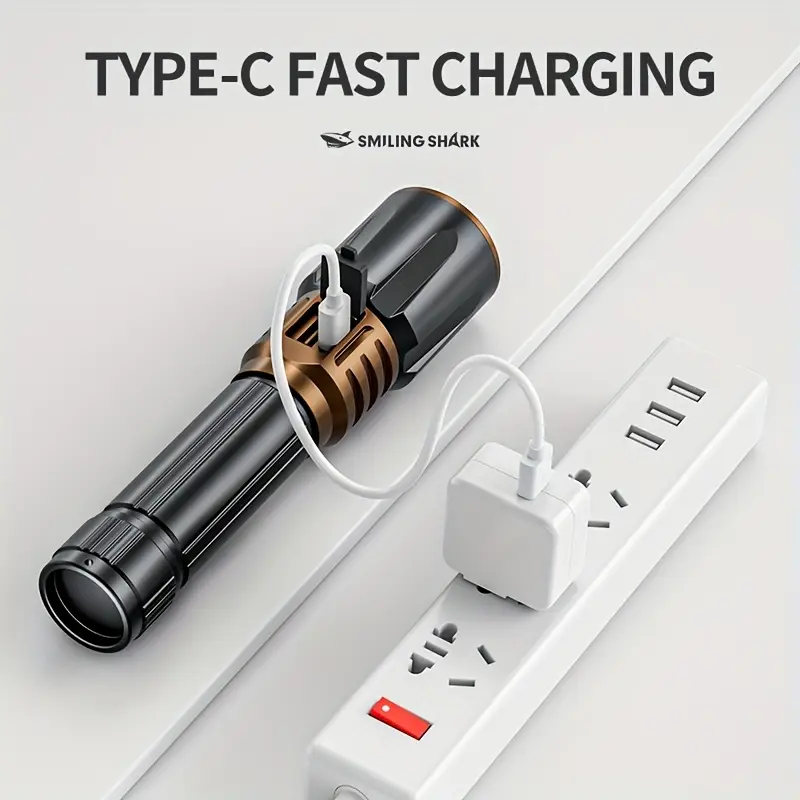 1pc rechargeable flashlights m60 led long range high power multi functional handheld flash light with lcd display power bank function for emergency security camping Product details 5