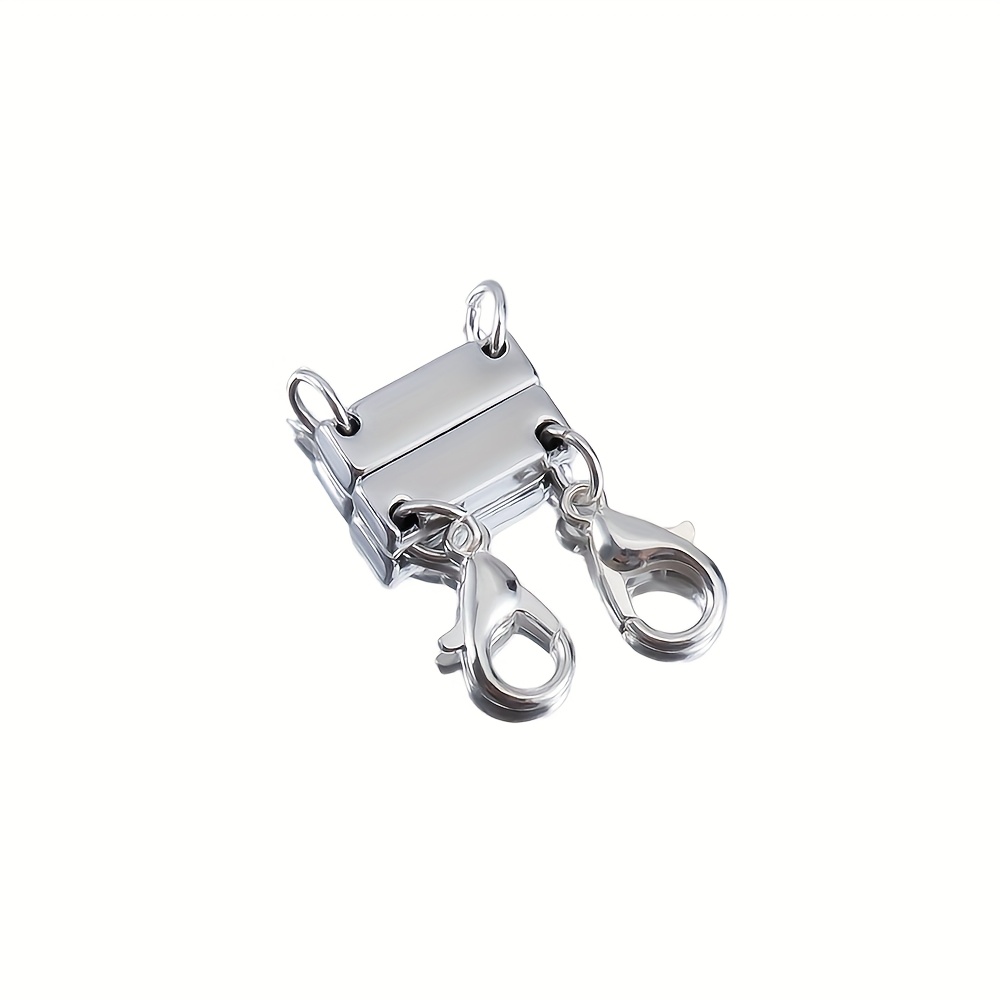 Necklace Layering Clasps Magnetic Clasp, Golden And Silvery Necklace Separator For Layering, Multiple Jewelry Closures For Layered Look