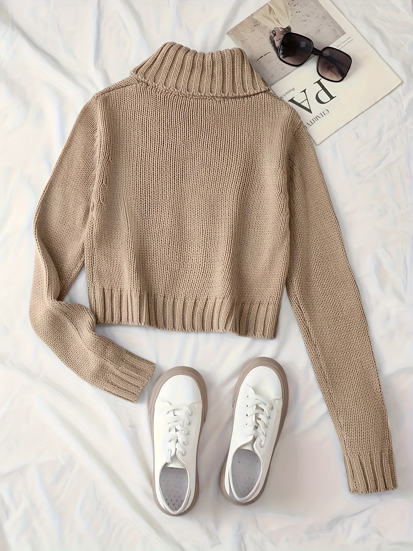 Multi-Button verzierte Stehkragen-Slim-Fit-Kardigan mit Reißverschluss