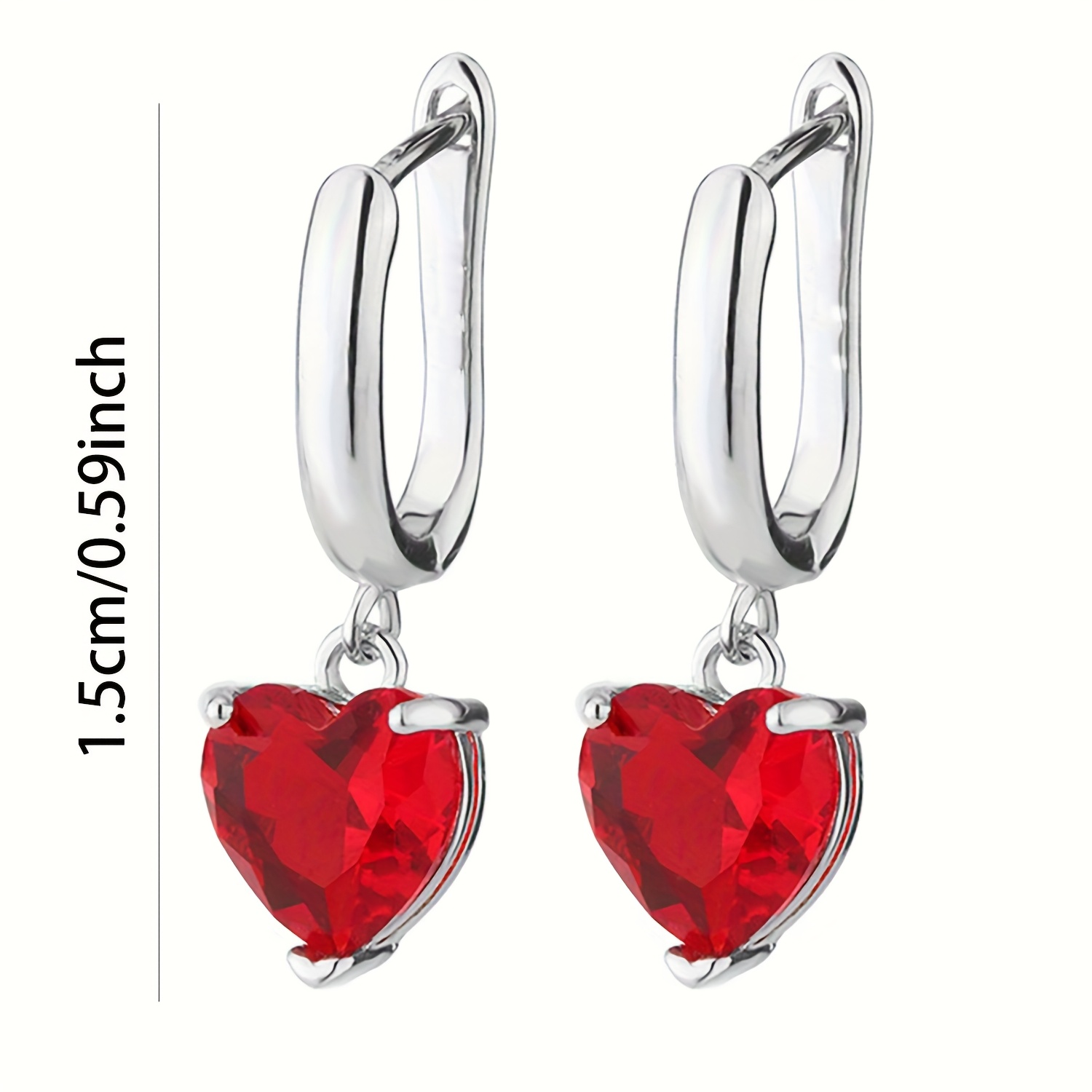 Women's Stylish Minimalist Red Synthetic Earrings Set