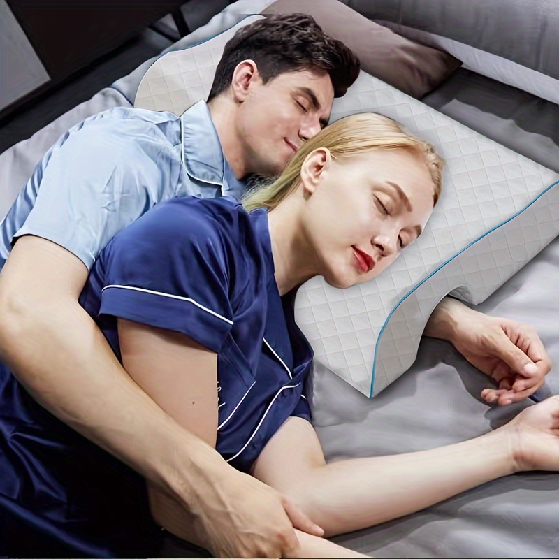 

Breathable Memory Foam Pillow For Couples - Anti-pressure Cuddle & Arm Support, Ideal For Neck & Shoulder Relief, Side Sleepers (left) Pillows For Sleeping Side Sleeper Pillow