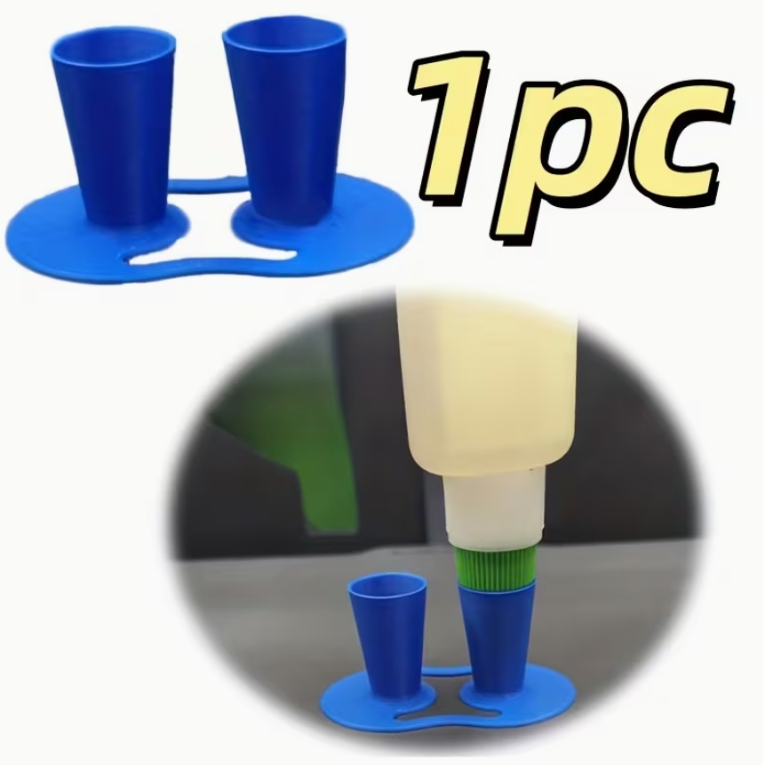 1pc Inverted Glue Bottle Rack - Non-slip Base, Compatible With Standard Glue Bottles, Compact Model, Stable Fixation