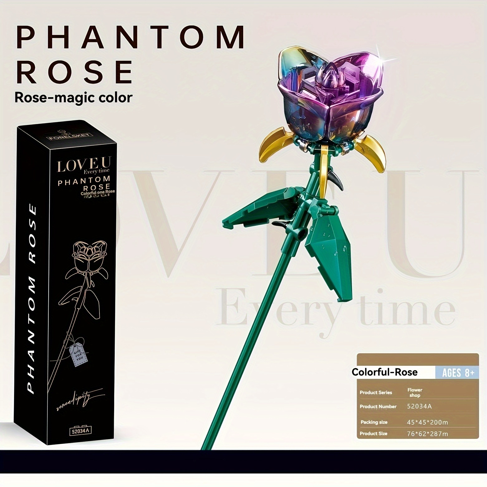Building blocks flower dazzling roses pearl tulip Valentine gift Building Blocks gift Total particle number 1010pcs