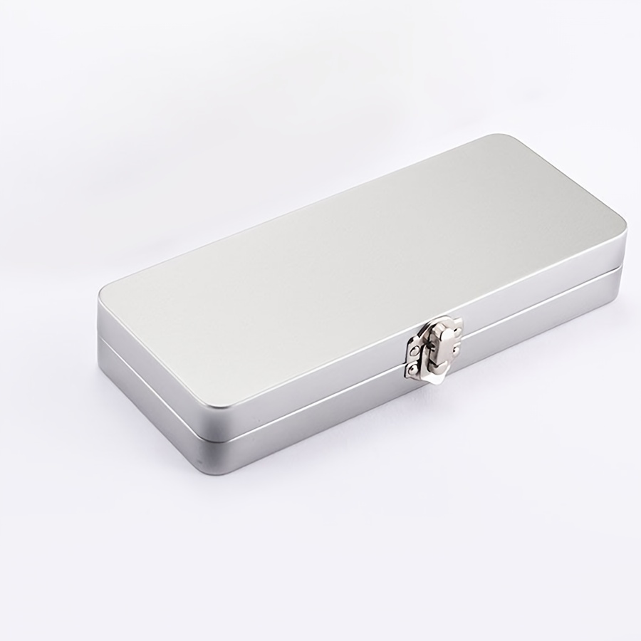 1pc/4pcs Classic Rectangular Metal Storage Box with Lid - Rectangular Empty Tin Container with Lid, Large Tin Container, Suitable for Home Storage, Gifts, Biscuits, Pencil Box, Car Keys, Craft Storage, Storage Boxes