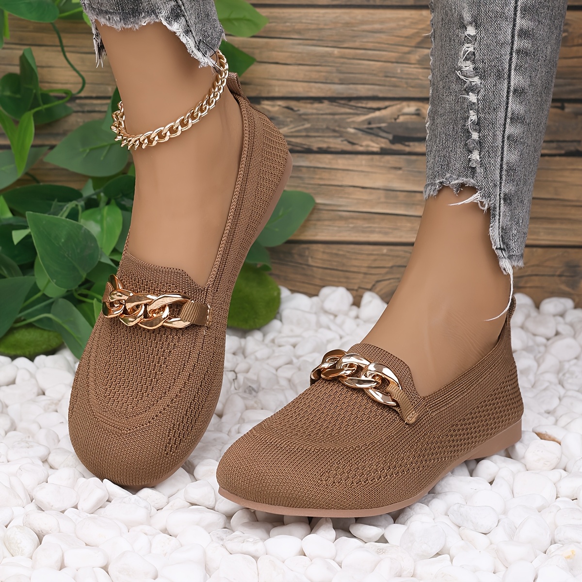 plus size womens shoes slip round Temu