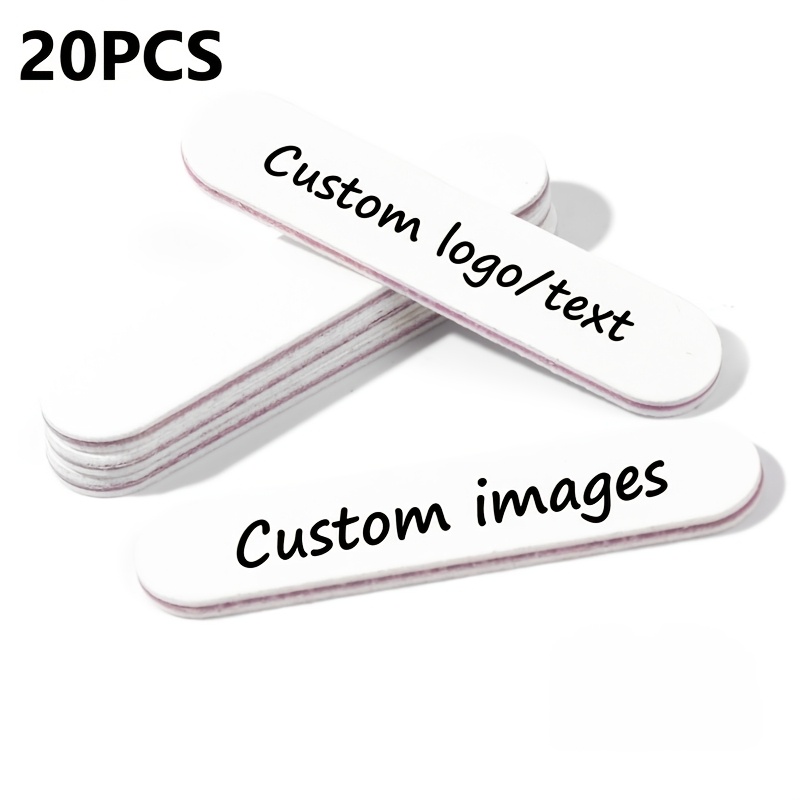 TEMU Custom Mini Red Heart Nail File Customizable Small Nail File Gray And White Double-sided Sanding Strip Nail File Customizable Printed Flower
