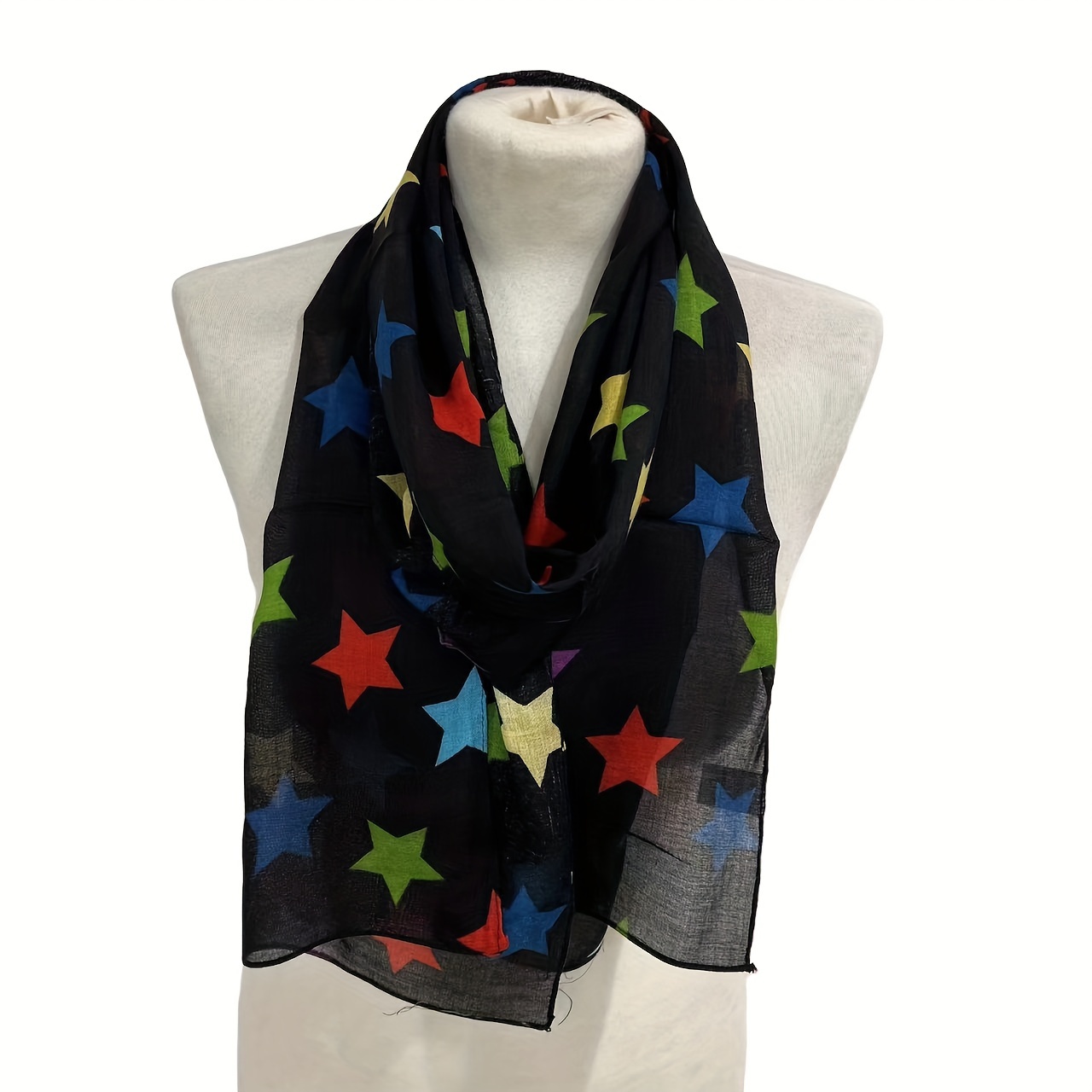 

Star Printed Scarf For Women, Party Scarf, Women Fashion Scarf