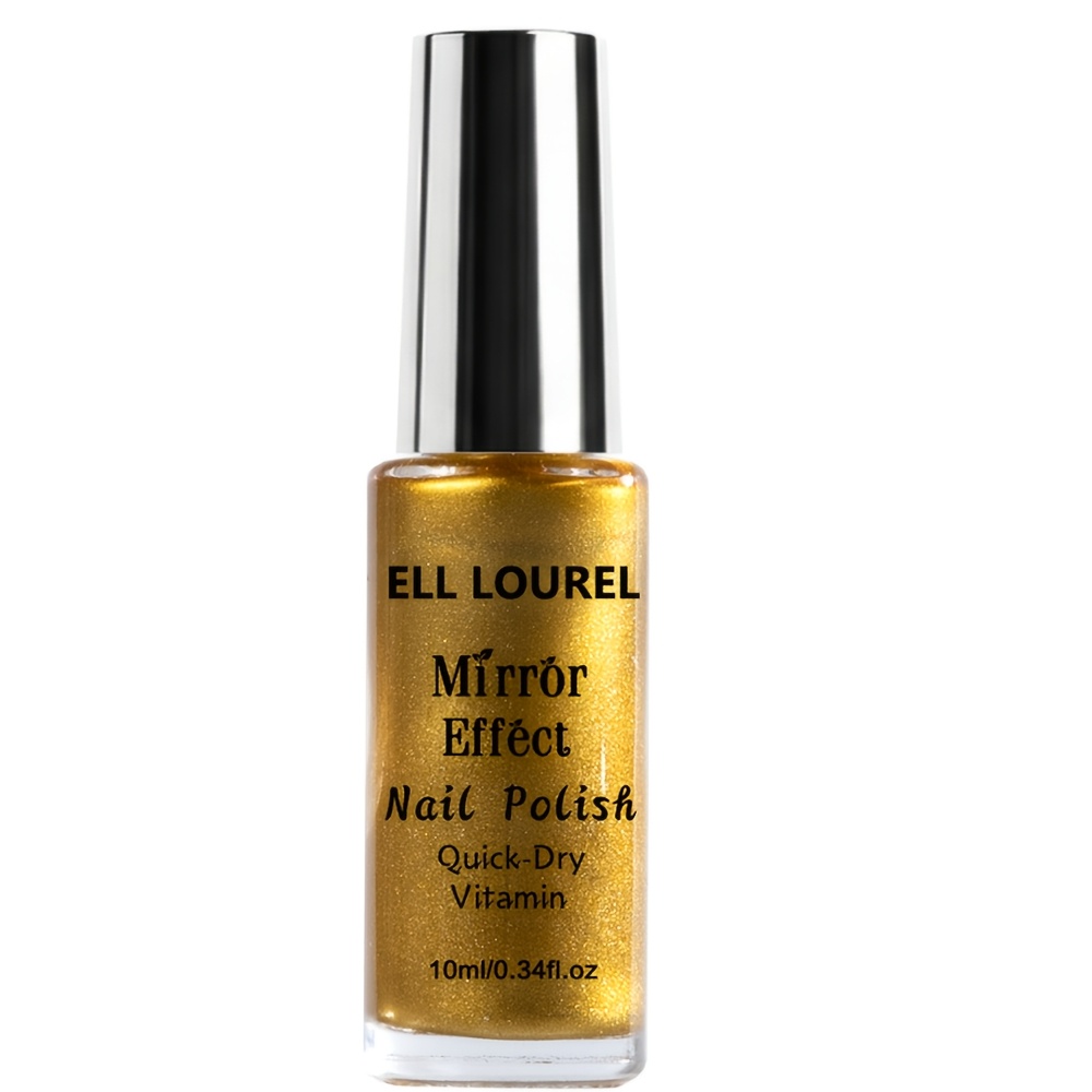 TEMU Ell Mirror Metallic Polish, Quick-drying With Mirror Metallic Finish, Perfect For Party And Holiday Gifts, Ideal For Spring And Summer Hand And Foot Nails