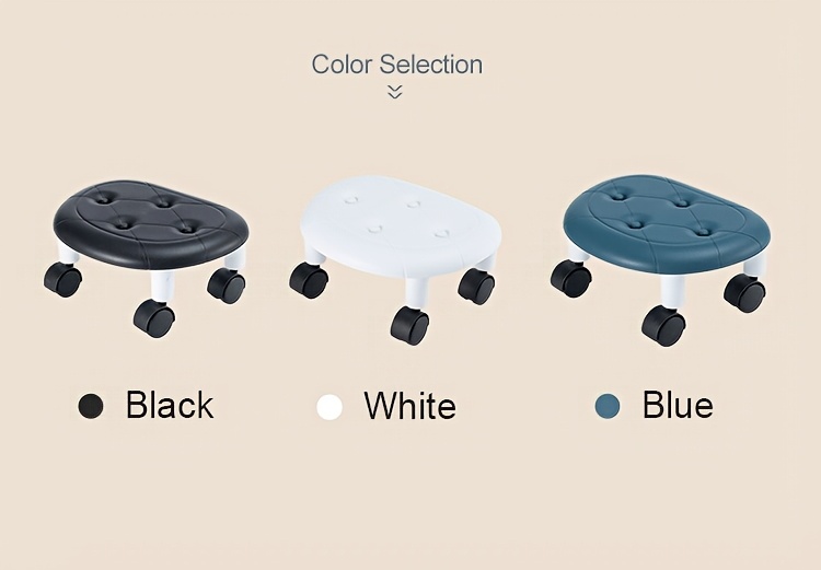 a plastic shoe changing stool with wheels suitable for   deliveries and cleaning Product details 1