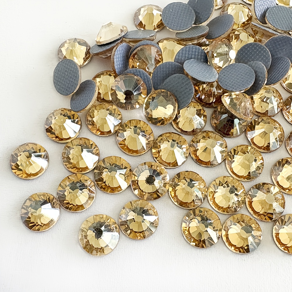 Lot 2000 Strass Ronds à Dos Plat SS4 à SS30 - 6 Tailles Avec Boîte, Pince Et Stylo - Crystal AB