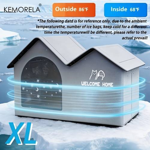 pet pet house cat kennel room insulated oxford cat and dog house cat kennel cat room outdoor cat shelter suitable for small and medium sized cats windproof nest bite resistant easy to assemble