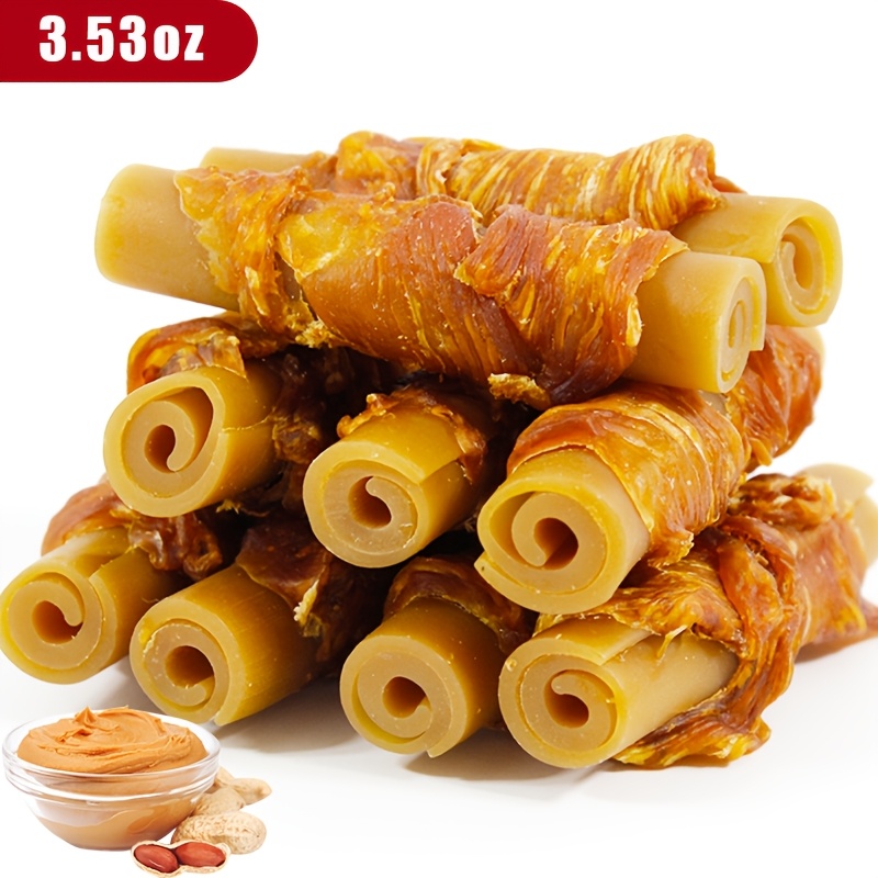 Chew Sticks Made With Chicken And Butter. This Combination Is Wrapped In Or Meat To Your. The Aids In Dental Hygiene And