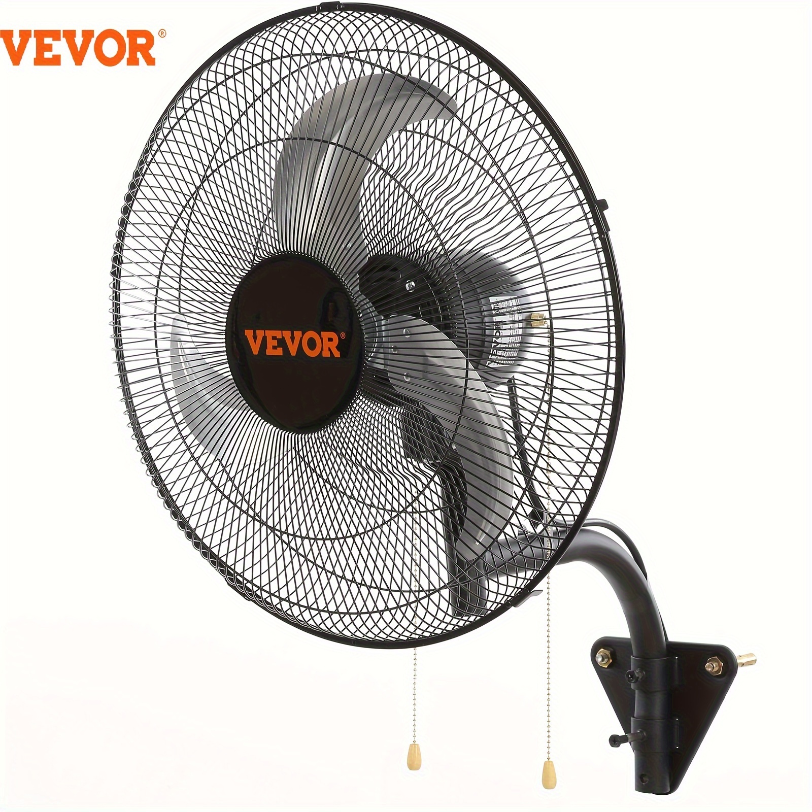 

Vevor 18 Inch Wall Mount Fan Oscillating, 3- Max. 4000 Cfm Industrial Wall Fan For Indoor, Commercial, Residential, Warehouse, Greenhouse, Workshop, Basement, Black, Etl