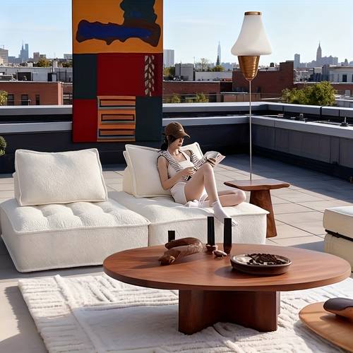 a high sponge rebound compression sofa in 5 colors single piece outdoor elegant sofa multifunctional white fabric tatami chair cushioned for relaxation and socializing suitable for sitting postures outdoor