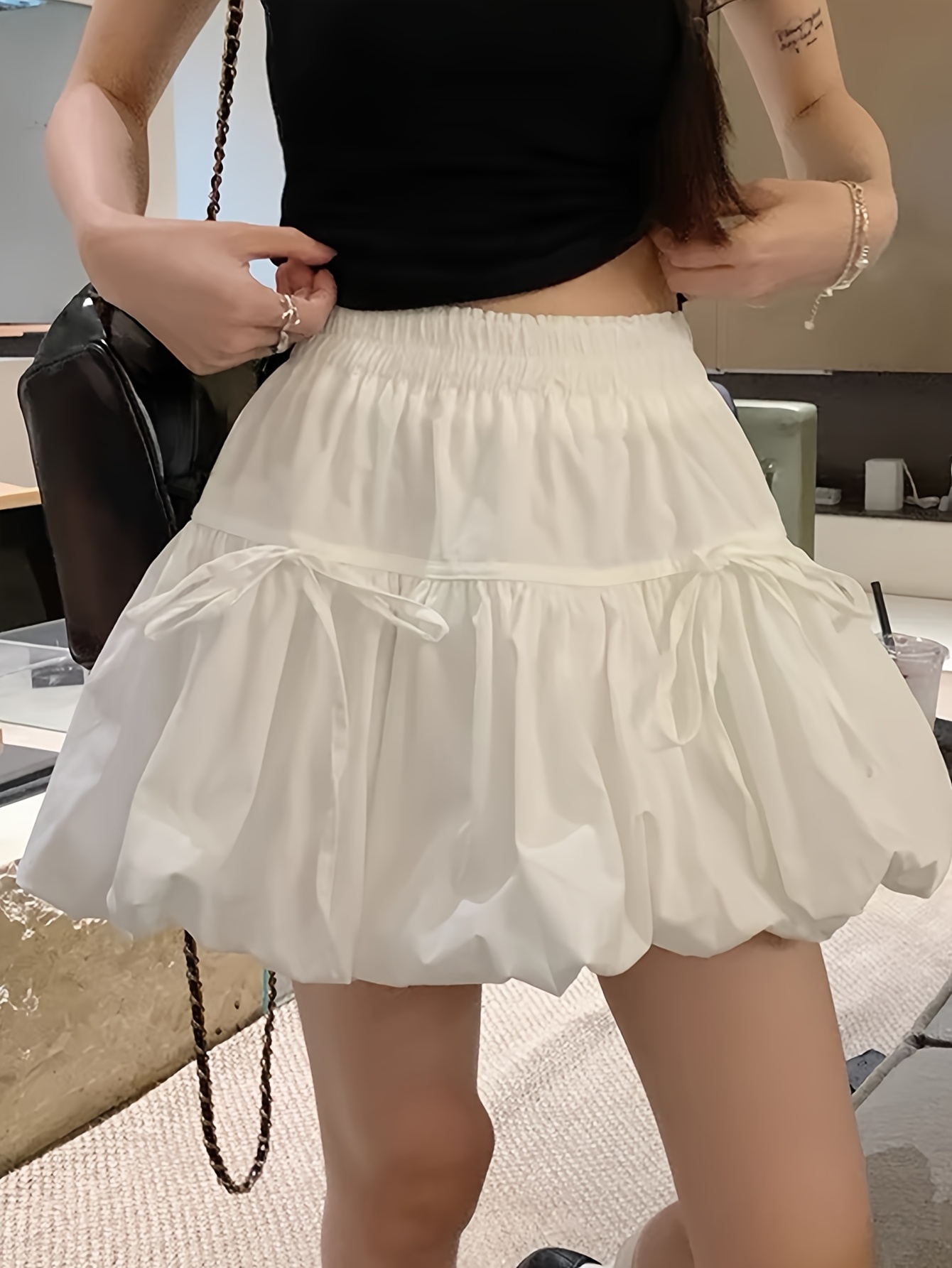 laubeblanc】waist drape balloon skirt S Waist Drape Balloon skirt