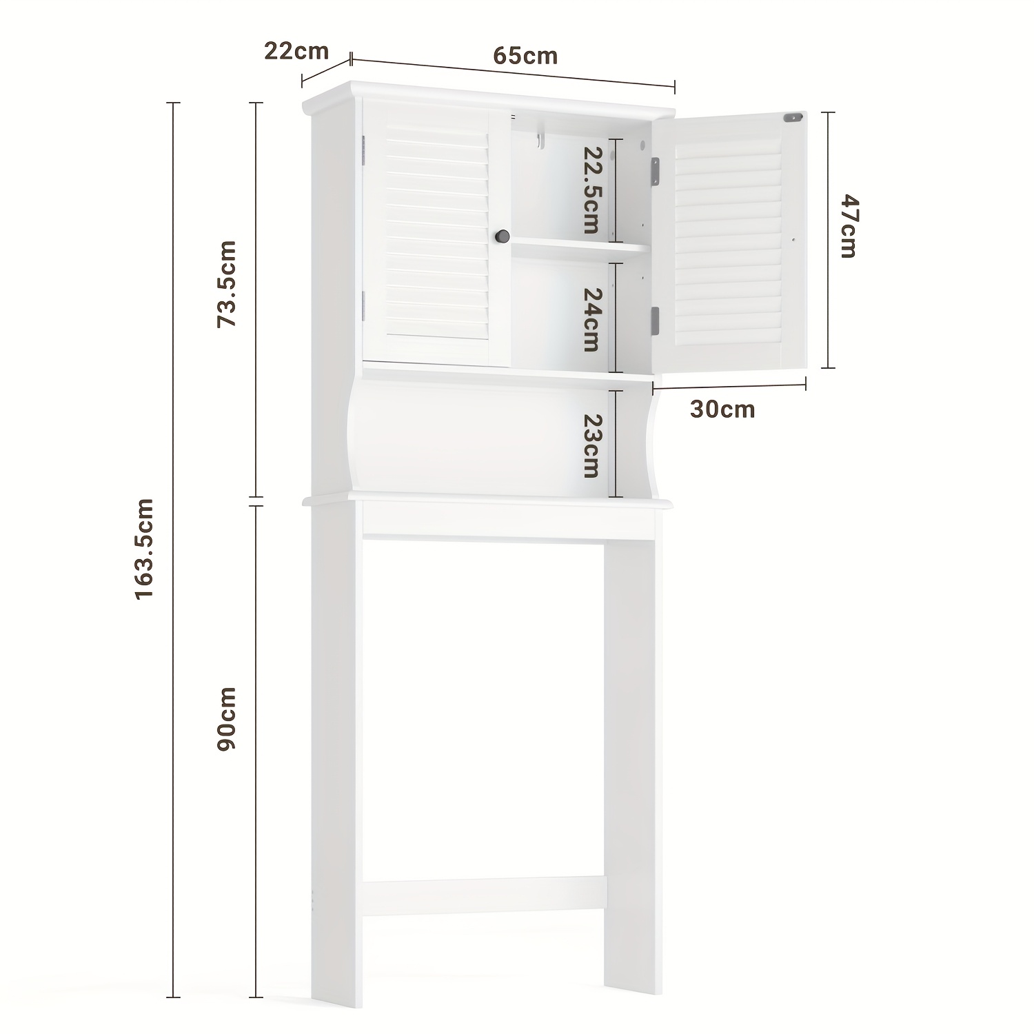 modern vit förvaringsskåp över toaletten med tippfunktion - Temu Sweden