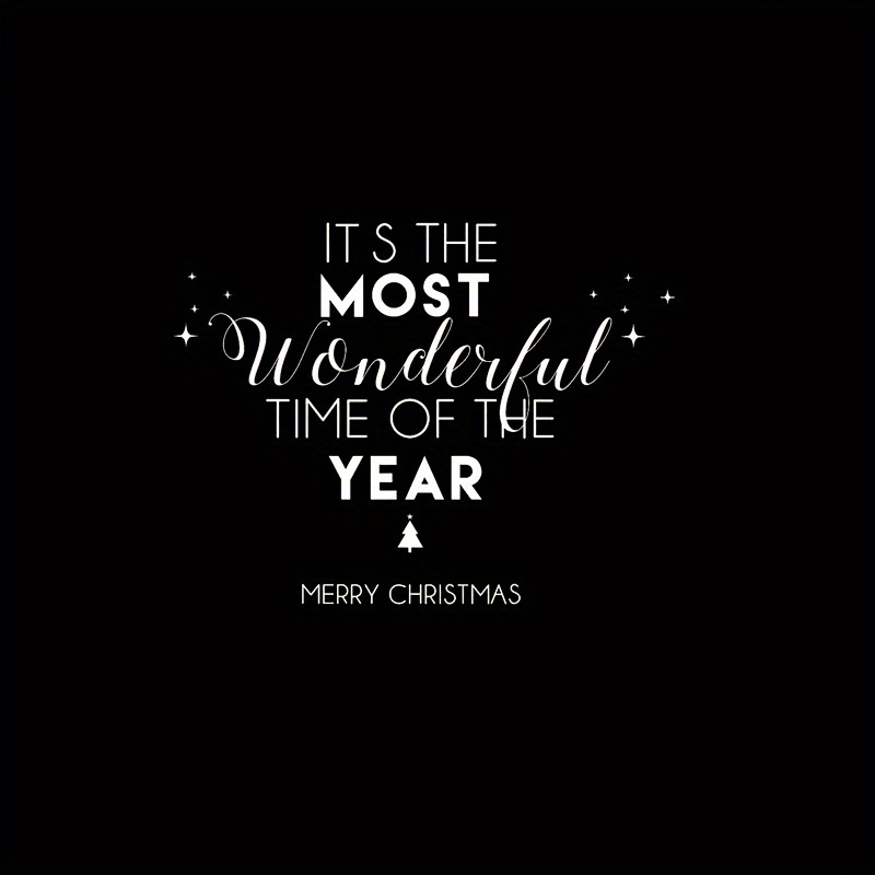 Image of 57x39cm Merry Christmas The Most Of The Year Holiday Wall Sticker Living Room Bedroom Decoration