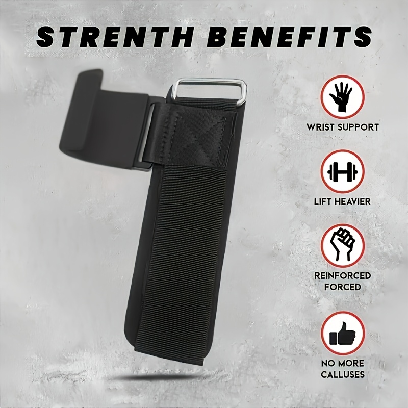 2 Assisted Weight Lifting Hooks, Heavy Weight Lifting Wrist Straps, Pull-Ups, Deadlift Straps Powerlifting Grip Pads Exercise Straps Weightlifting Fitness Gloves, Premium Workout Equipment for Men And Women