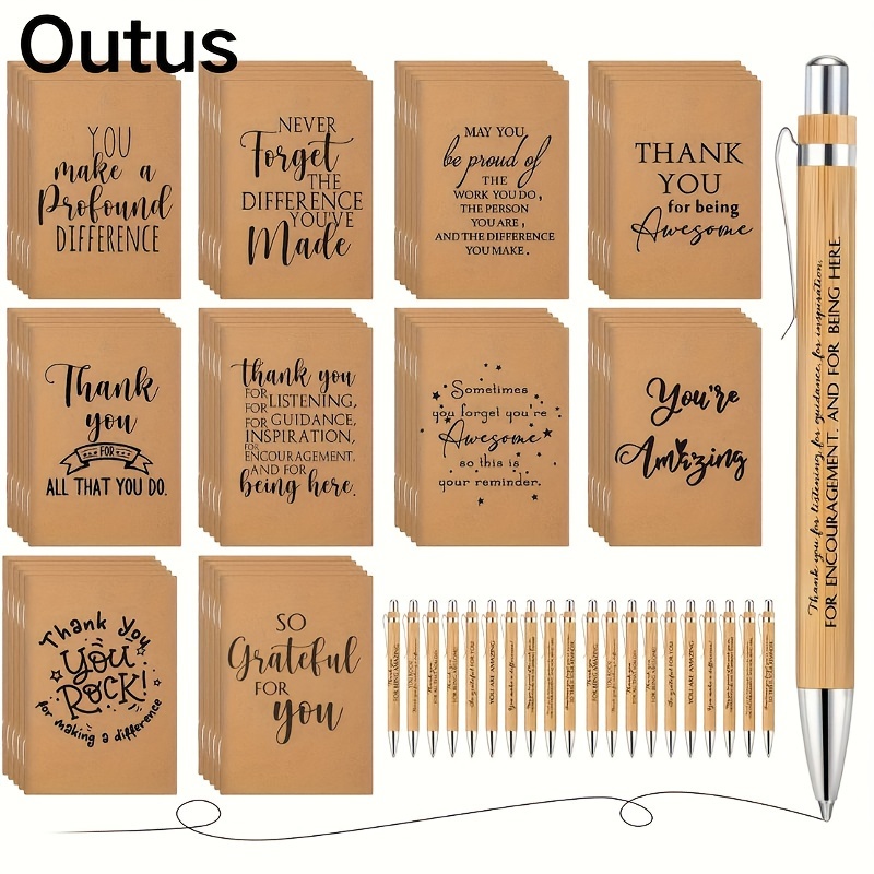 

Pcs Employee Appreciation Gifts Bulk Thank You Office Gifts Back To School Gift Inspirational Notebooks Motivational Pens For Social Worker Boss Teacher Nurse Coworker Staff