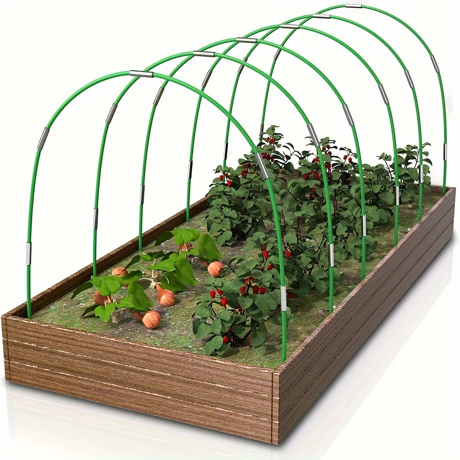 

6pc/5pc/4pc Rust-proof Garden Circle Plant Tunnel Fiberglass Support Garden Net Frame Garden Circle Used To Cover Dly Plant Support