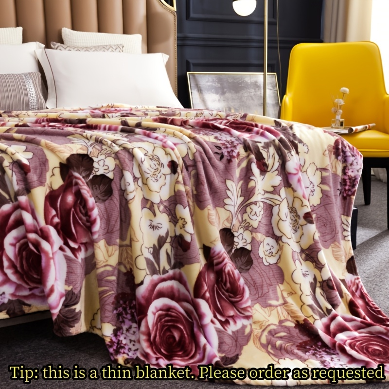 TEMU Fleece Blankets With Extra , Suitable For Beds, Sofas, Offices, Travel, Camping, And As Versatile Gift Blankets For Dorms, Available In Single