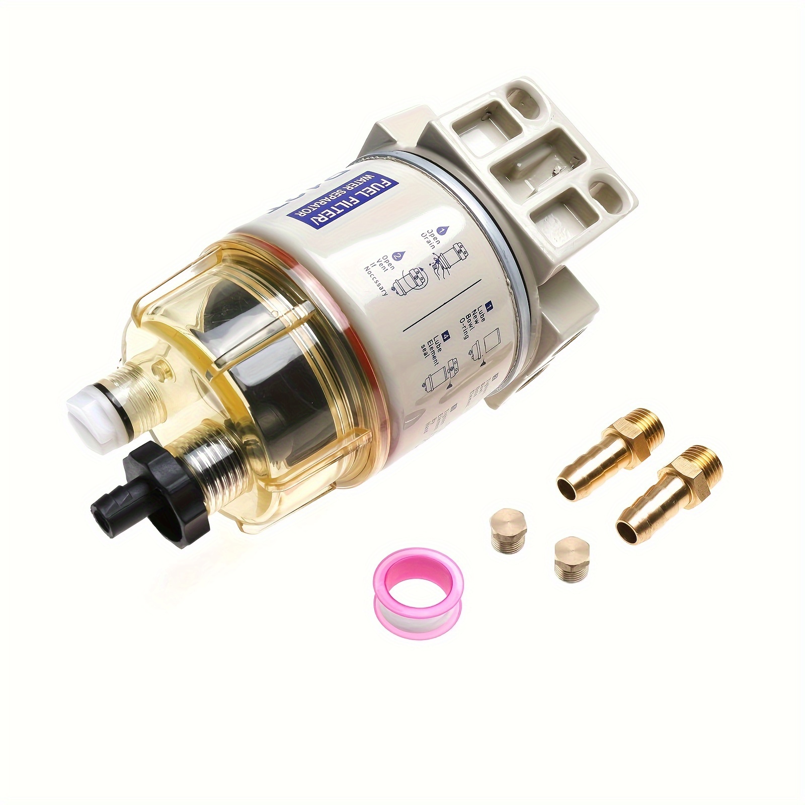 Oil Water Separator Stainless Steel Fuel Filter Replacement Boat Truck  Modified Accessories 500FG Suitable for Ships and Trucks : :  Automotive