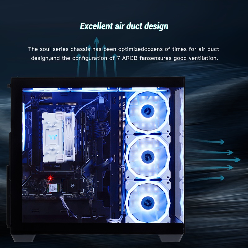 Game PC Desktop with AMD R5 5600GT 3.6Hz CPU, 1TB NVME SSD, 16GB DDR4 RAM, AMD Radeon Vega 7 GPU, 7RGB Fan, 550W PSU, Home Gaming & Office PC