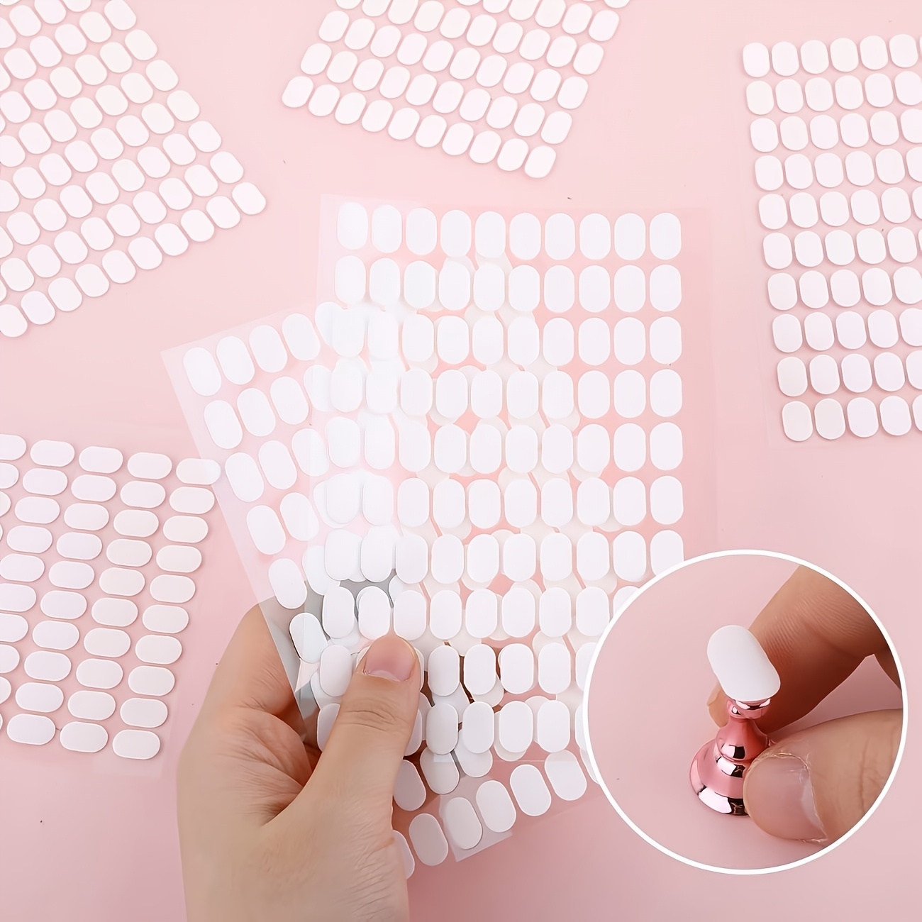 Transparent Adhesive Dots for Nail Art