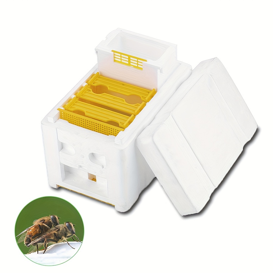 

1 Pack, Mini Mating Nuc Box Queen Breeding Box Mini Beehive, Beekeeping Equipment Foam Queen Rearing Hive For Beekeeper