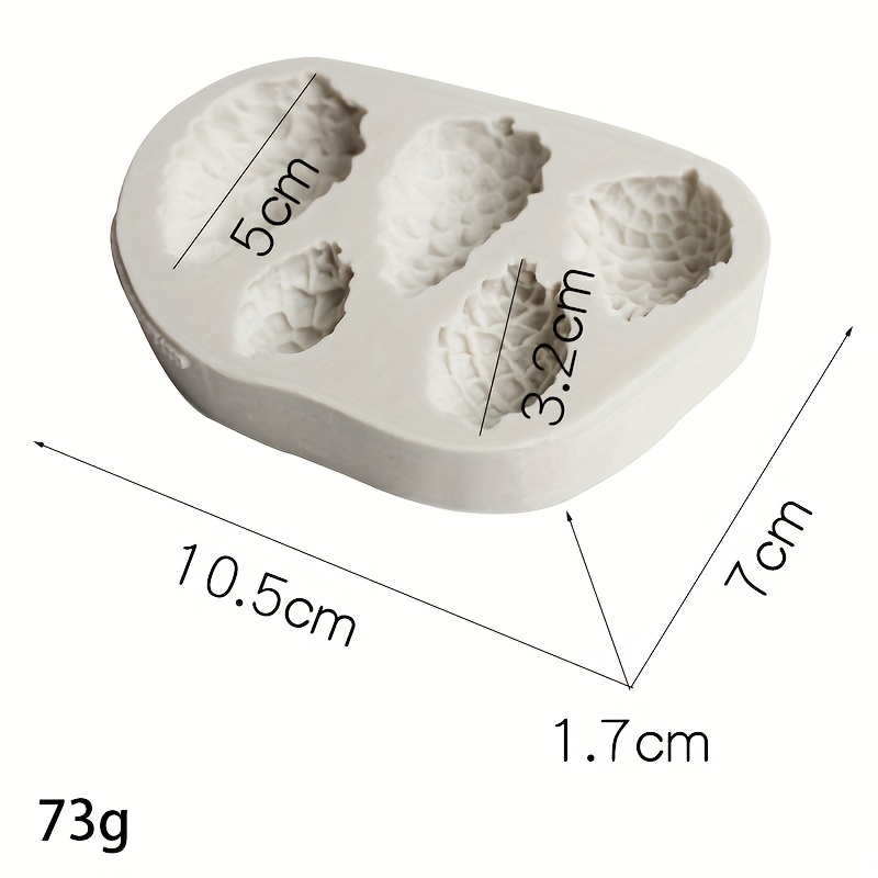 TEMU 1 moule en silicone pour accessoires de décoration de pommes de pin 3D pour Noël et Halloween, un incontournable pour les loisirs créatifs de