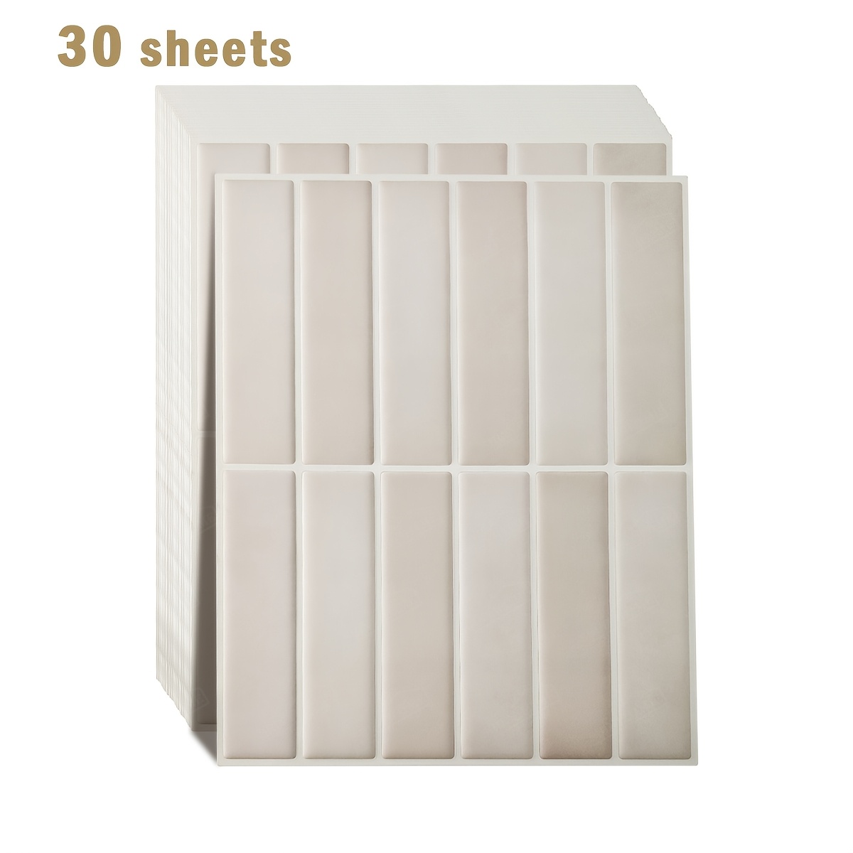 Image of 10/30pcs Self-adhesive Matte Wall Stickers, Waterproof And Oil-proof Kitchen Backsplash, Peelable Backsplash, Suitable For Rv Bathroom Living Room Bedroom