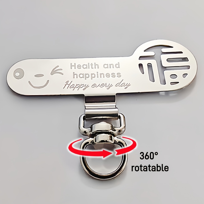 E-shop 1 Stück Neu Aufgerüsteter 360-Grad Drehbarer Edelstahl Handy-Lanyard-Clip-Verbinder, Kreativer Chinesischer Stil | Symbol für Glück Wohlbefinden