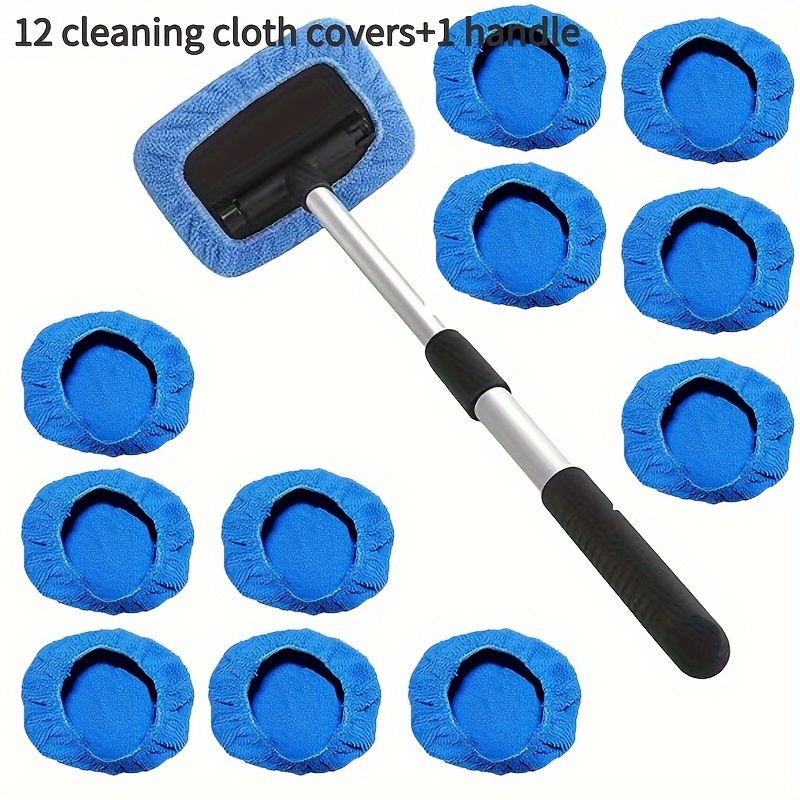 Clean Handle Cloth Cover Reusable For Car Glass Absorbent Cloth Cover Microfiber Cleaning Cloth
