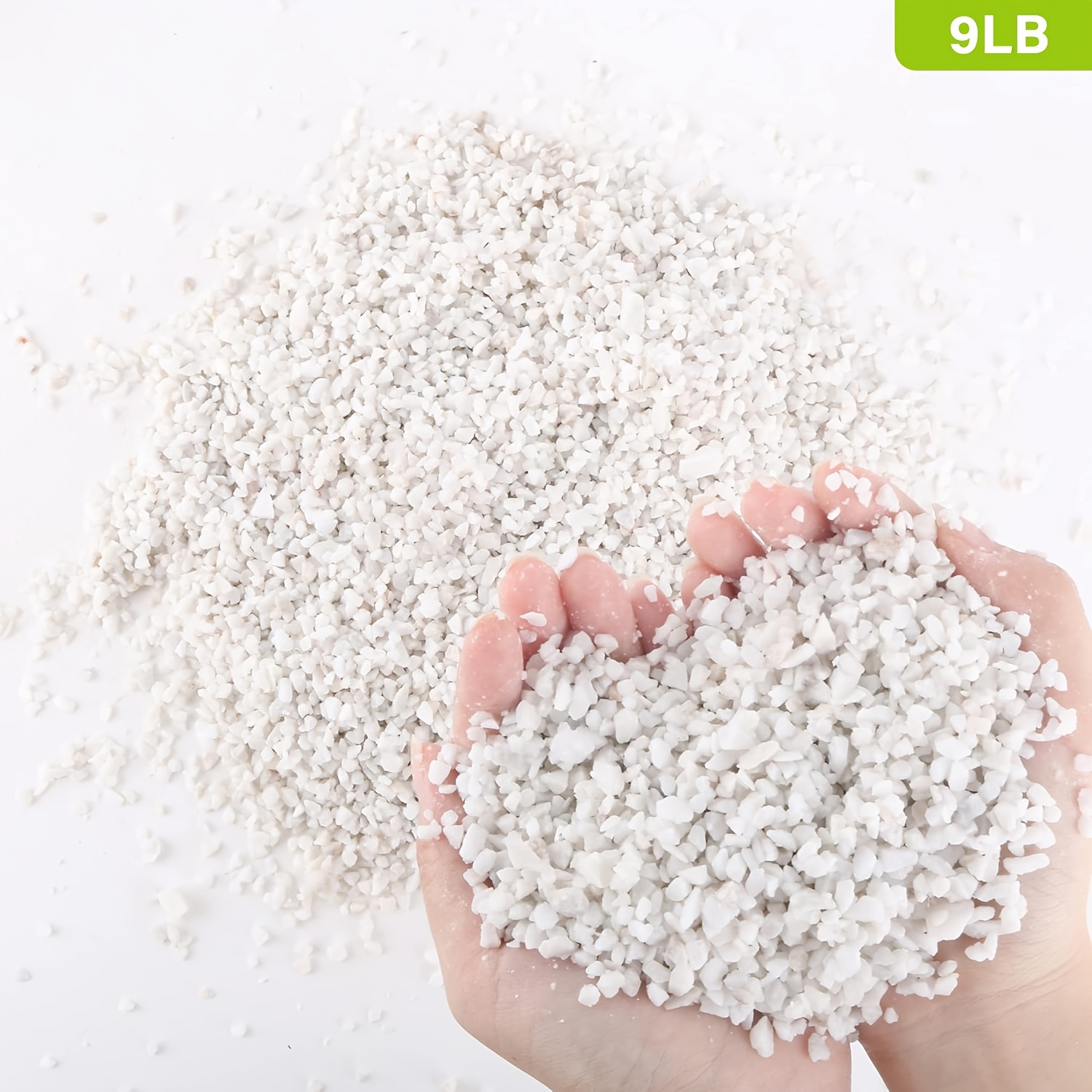 TEMU Pebbles For Plants 3lb/9lb/18lb, Nature River Rocks For Garden Vase Filler, Decorative White Gravel Stones Outdoor 1.2-1.5cm, Polished River