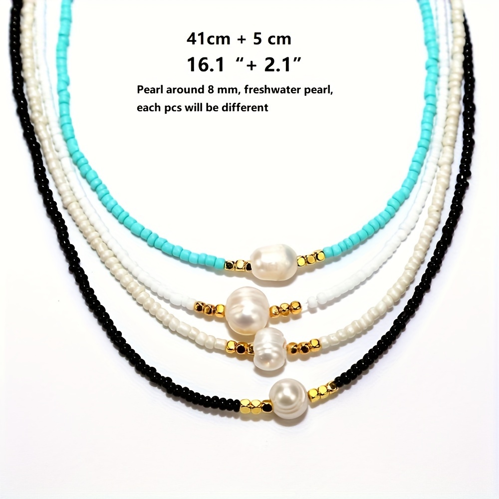 Freshwater Pearl Multicolored Rice Bead Necklace