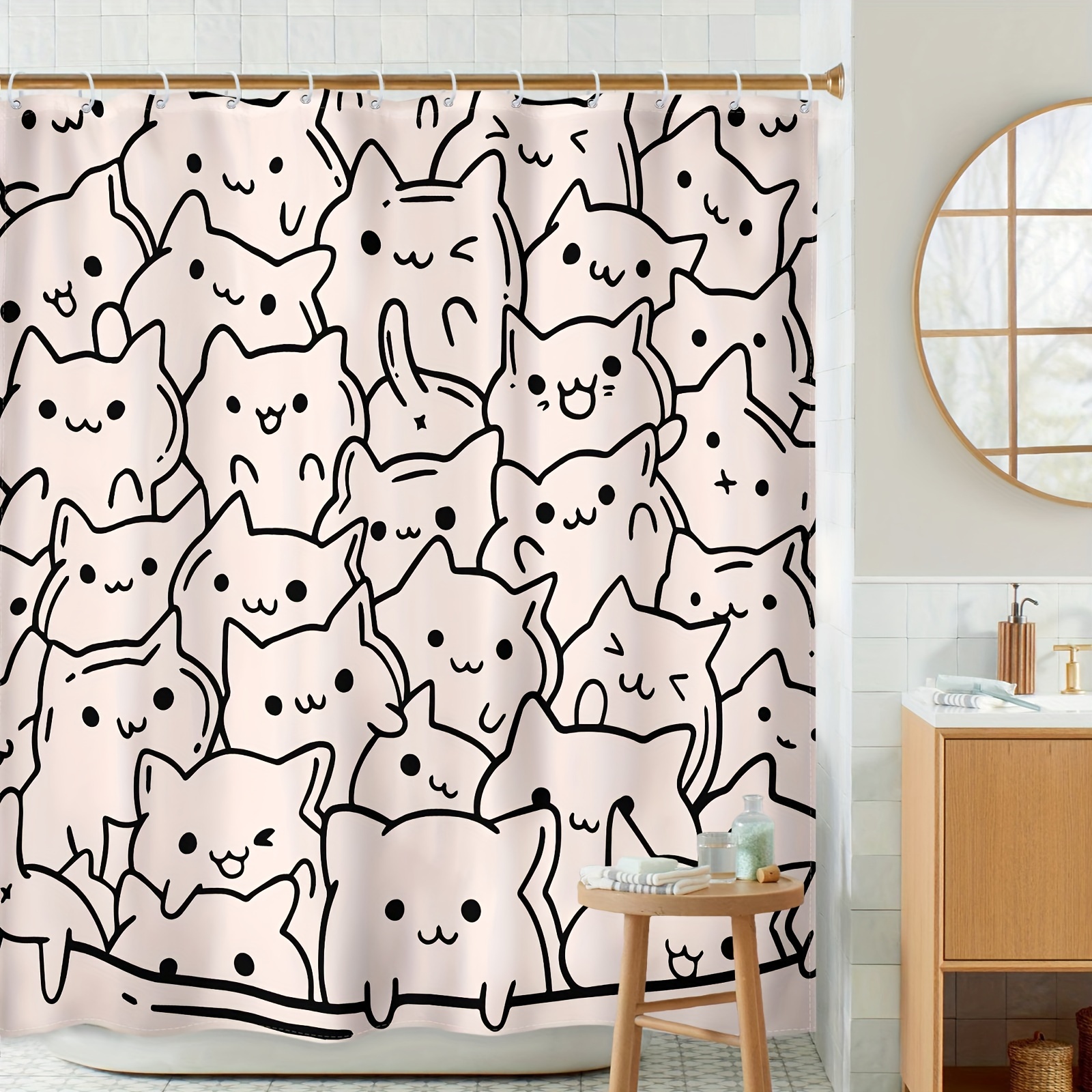Fun Pig Shower Curtain Rustic Country Animal Shower - Temu