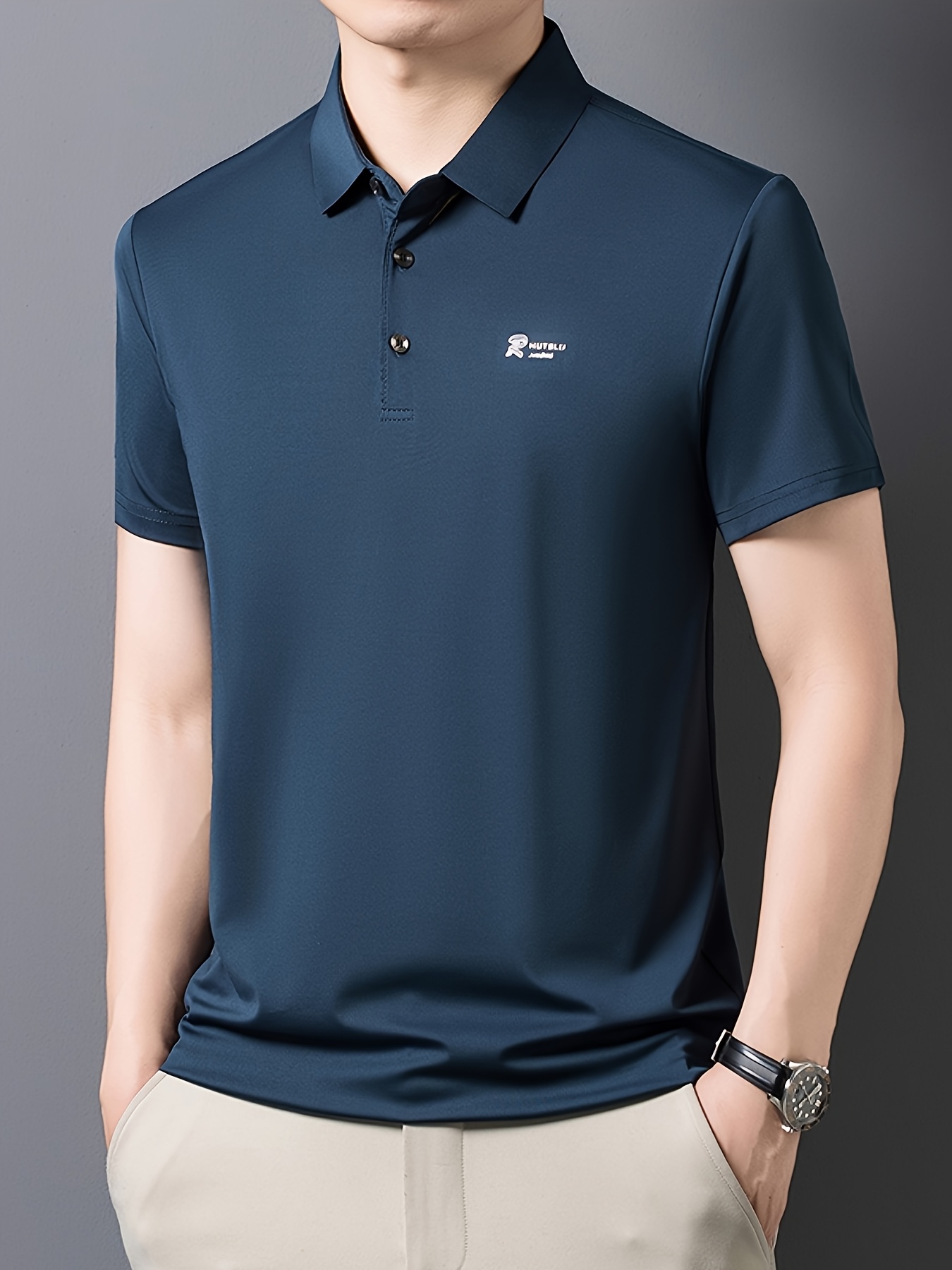 mens quick dry narrow stripe short sleeve t shirt label craft breathable details 2