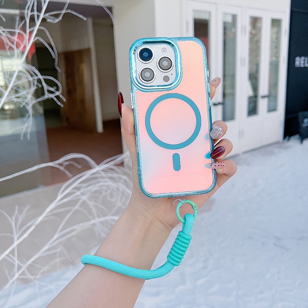 TEMU Phone Case: Suitable For Iphone 16e 15 14 13 12 Pro Max Magnetic Phone Case, Wireless Charging Gradient Advanced Anti-drop Case, With Hanging