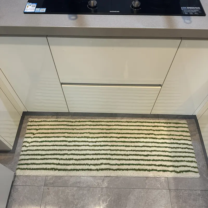 kitchen and bathroom floor mat non slip mat ultra fine floor mat soft absorbent bathroom mat long kitchen mat bedside mat machine washable non fading floor mat striped door mat furniture decorative mat mothers day mat light luxury ultra fine bathroom mat clustered durable block rug sizes and four colors Product details 4