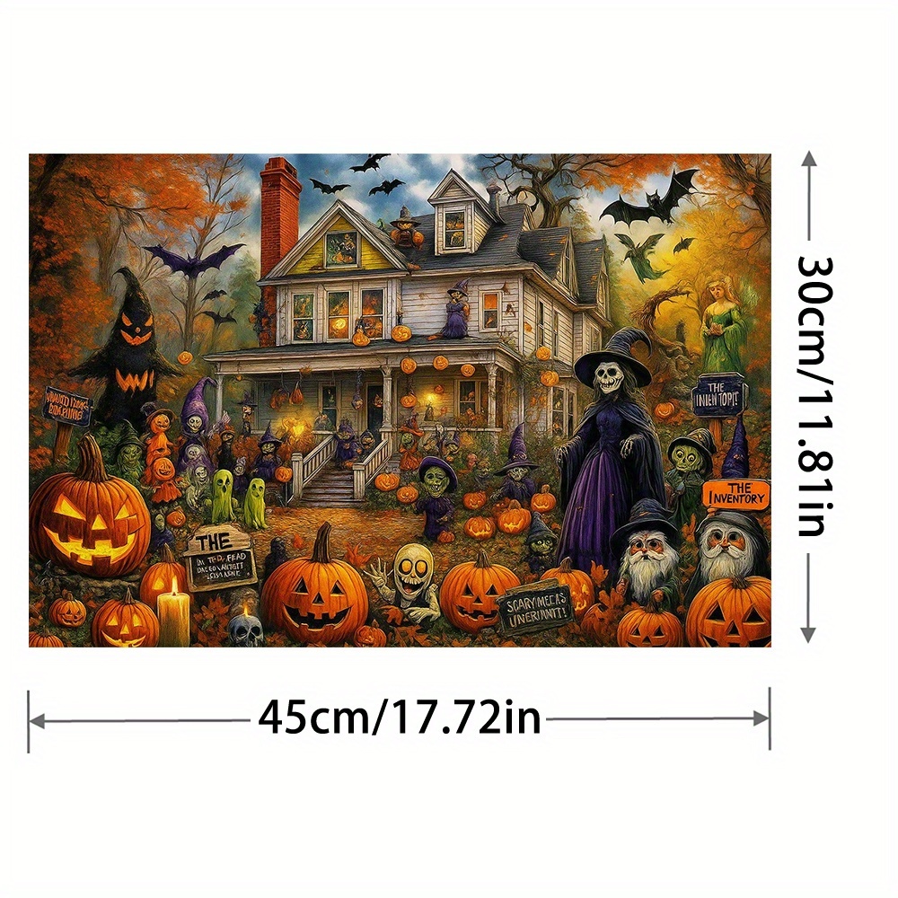 TEMU Spooky Halloween-themed Diamond Painting Kit For Adults, A Perfect Arts And Crafts Gift For Birthdays, Anniversaries, And More - Complete With