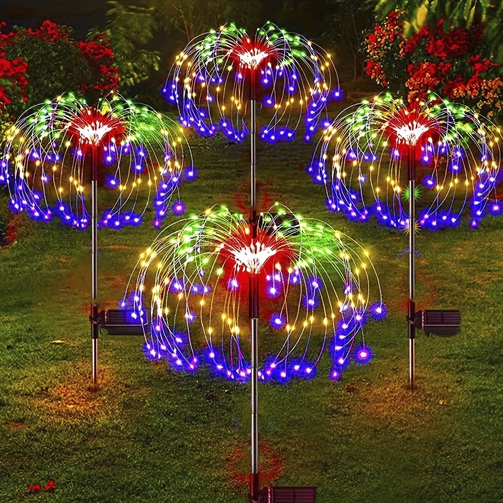 

Solar Fireworks Lights, 420/300/200/60 Leds Waterproof Solar Flower Lights, 8 Lighting , Patio Villa Lighting Christmas Decoration With Stake Decoration Fairy Lights