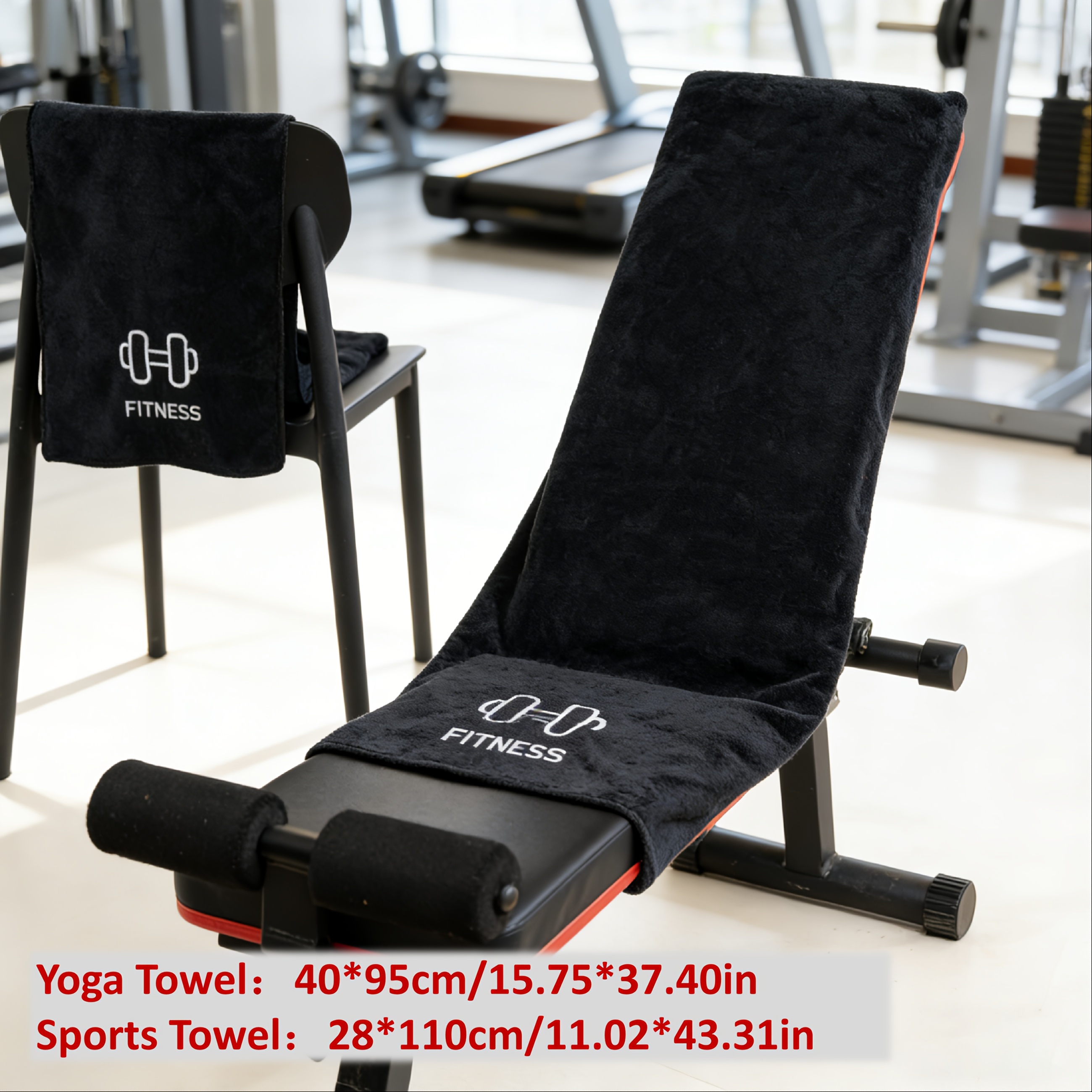 E-shop ./2 Stk. Premium Gym Handtuch Set | Ultra-Saugfähige Mikrofaser Matte & Schweißtücher für Workout, Yoga & Fitness | Schnelltrocknend, Weich &