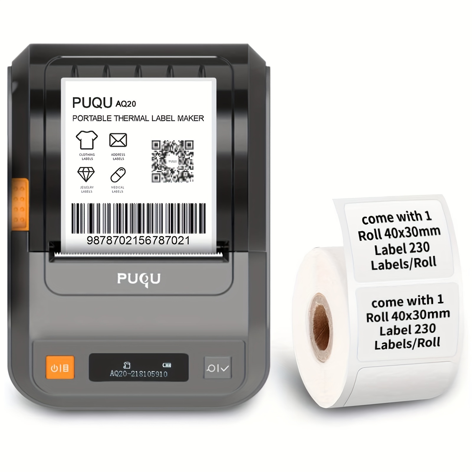 

Puqu Aq20 - Portable Wireless For Clothing, Jewelry, Retail, , Mailing, And , Compatible Ios & ,