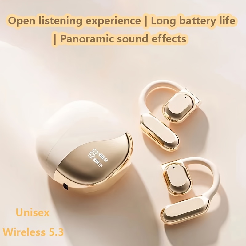 

Wireless Earphones Open Ear Hanging Soft Silicone Ultra Long Battery Life Ios/android Universal