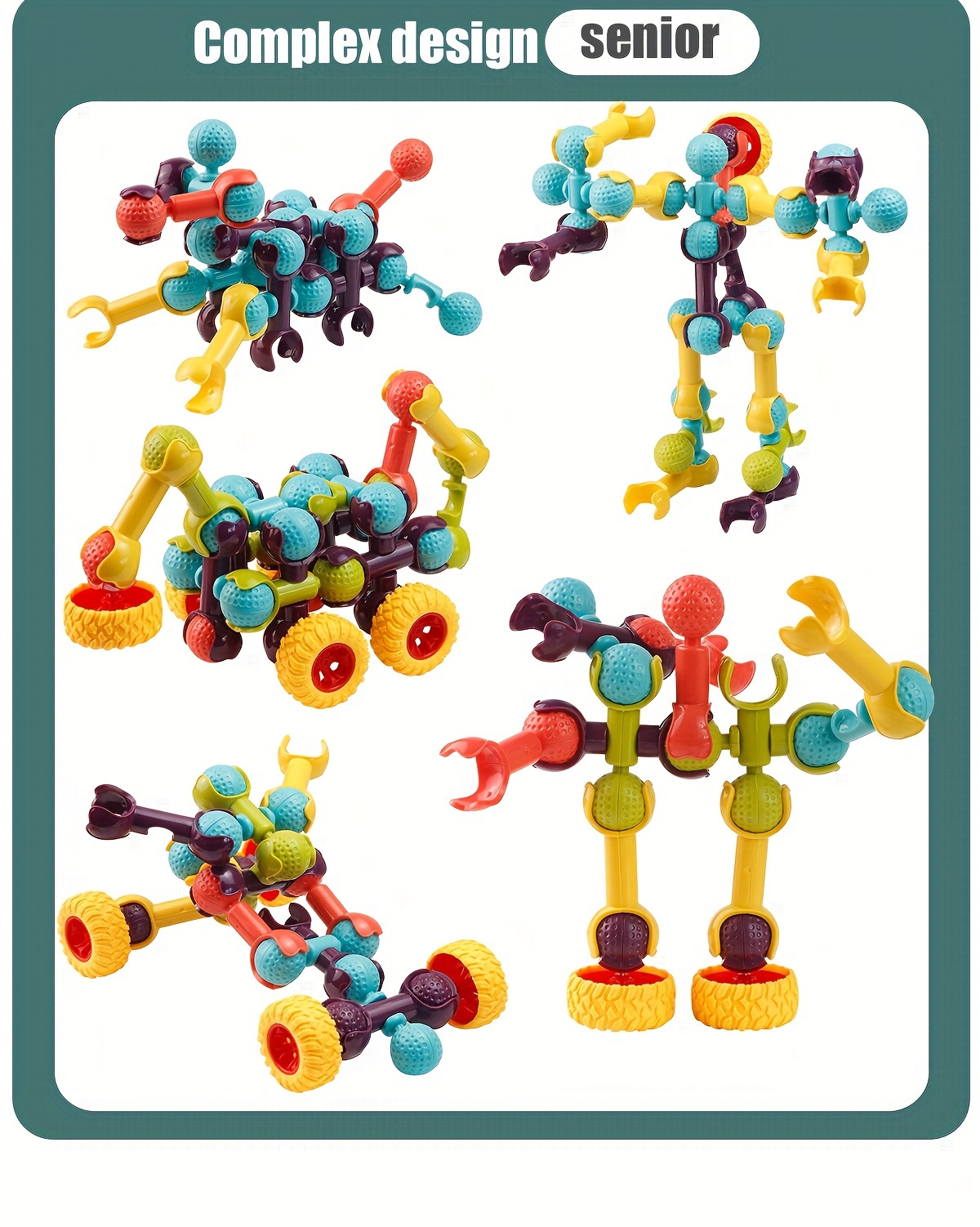 Building Blocks, Articulated Blocks, 50pcs, 95pcs, 190pcs To Construct Toys, Creative And Logical Thinking Development. Christmas/Thanksgiving Day/New Year Gift